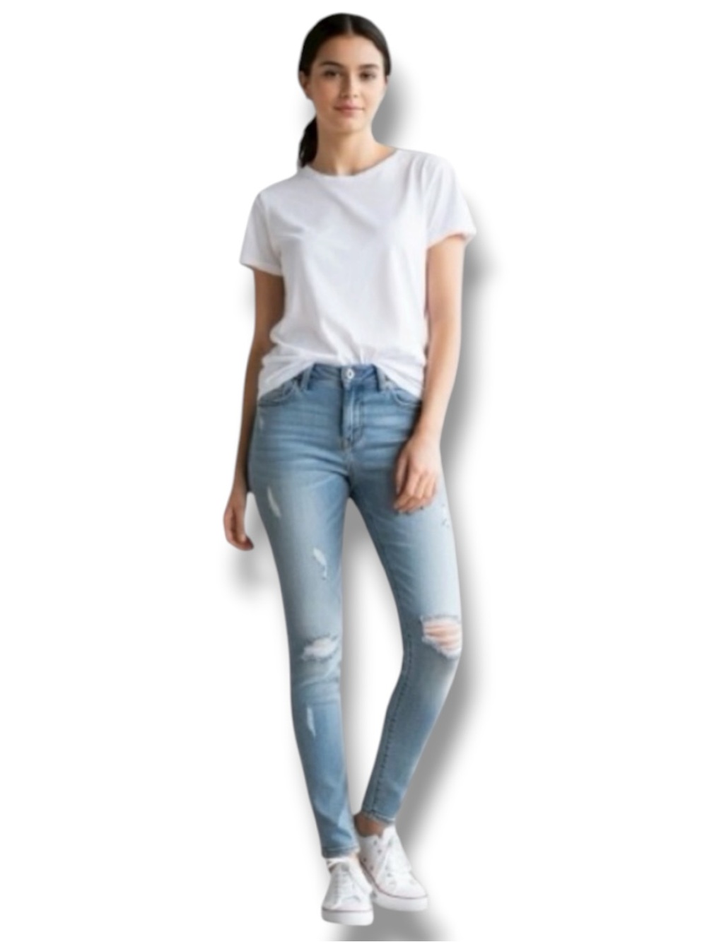 Maurices Jeans Skinny Destroyed Factory Faded Ripped Frayed XS Regular EUC 🍭